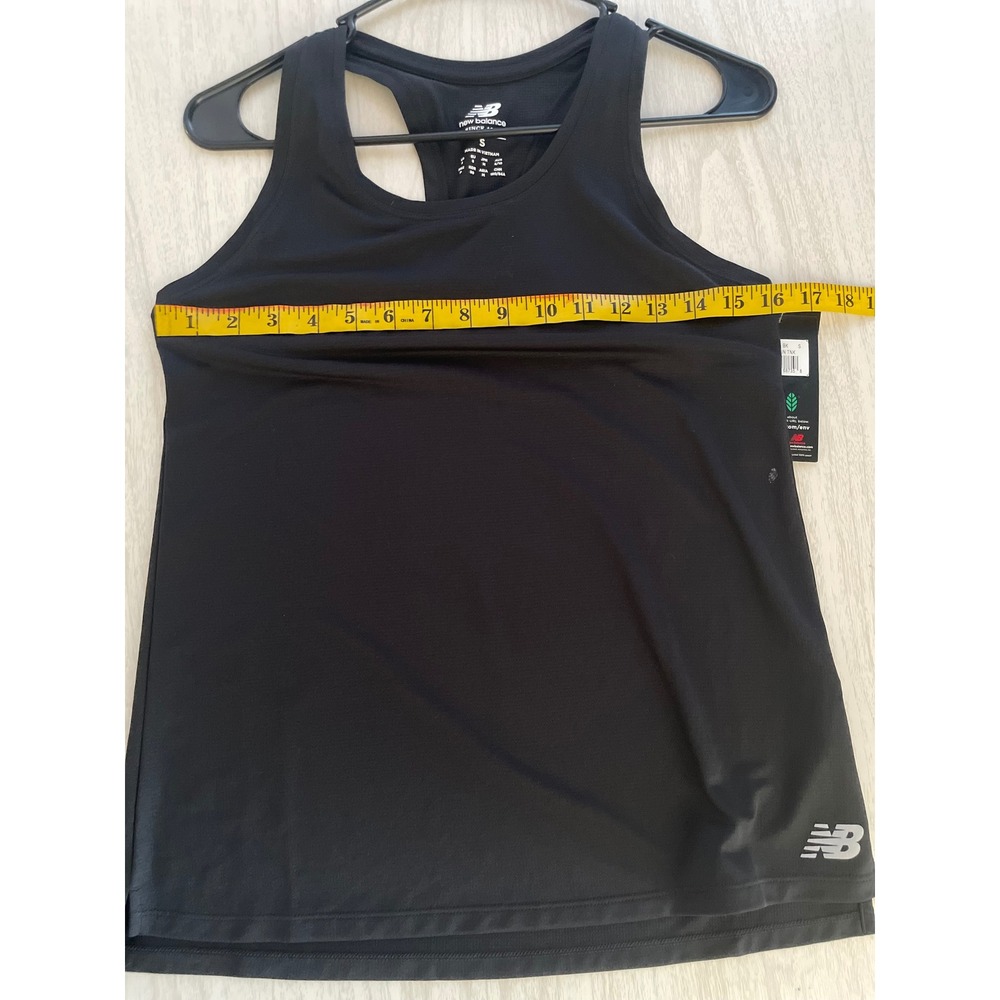 New Balance Womens Racerback Tank Top NB Dry Black Streetwear Casual Small NWT - Picture 6 of 6